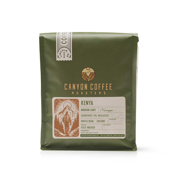 Retail bag of Kenya Kirinyaga coffee